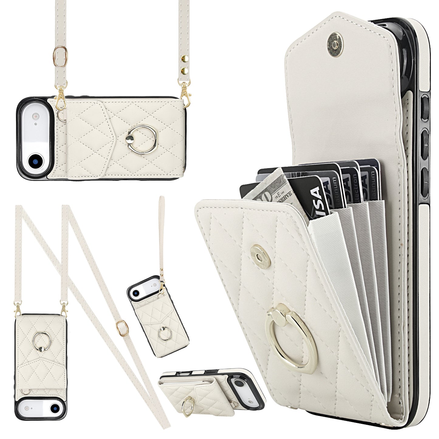 New Crossbody RFID Blocking Wallet Leather Phone Case for iPhone Air/17/17 Pro/17 Pro Max