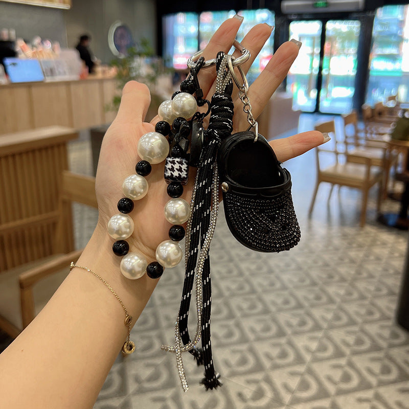 New Bling Rhinestone Cute Crocs Keychain Pendant