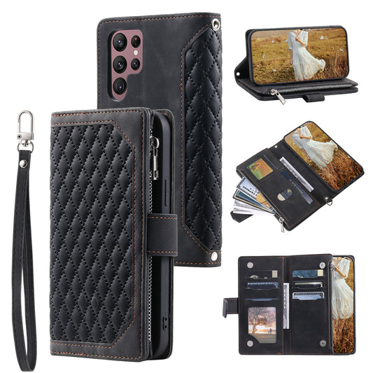New Zipper Wallet Leather Phone Case for Samsung S25/S25+/S25 Ultra