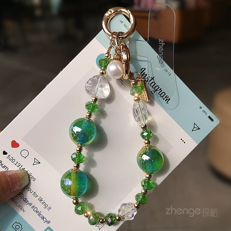 New Bling Crystal Charm Keychain Phone Lanyard