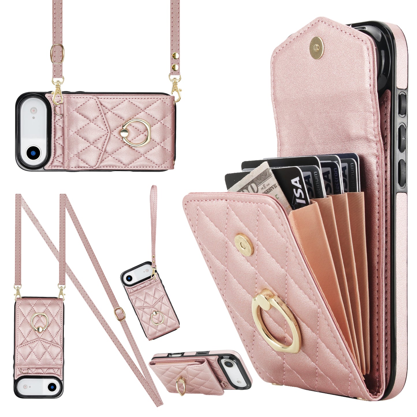 New Crossbody RFID Blocking Wallet Leather Phone Case for iPhone Air/17/17 Pro/17 Pro Max