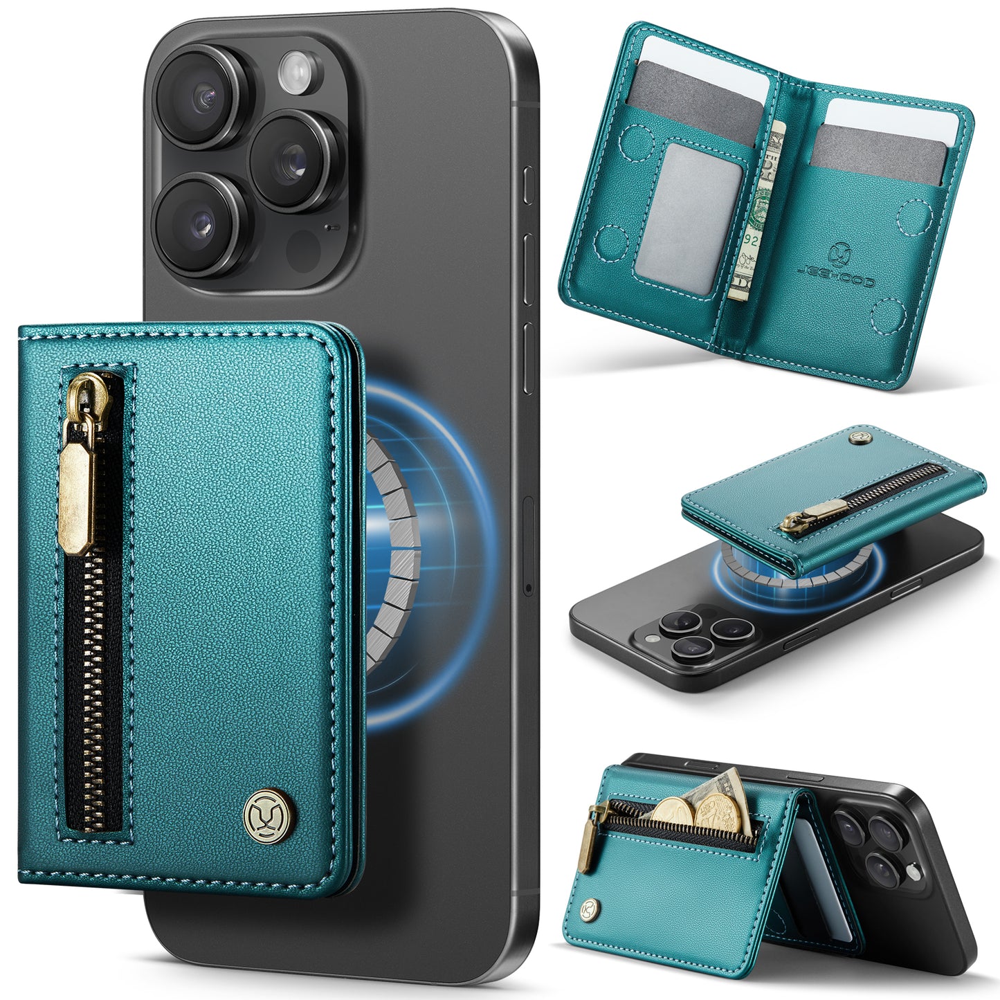 New Magnetic RFID Blocking Card Holder Minimalist Phone Wallet for iPhone 17/16/15/14/13/12/ Pro/Max/Plus/Air