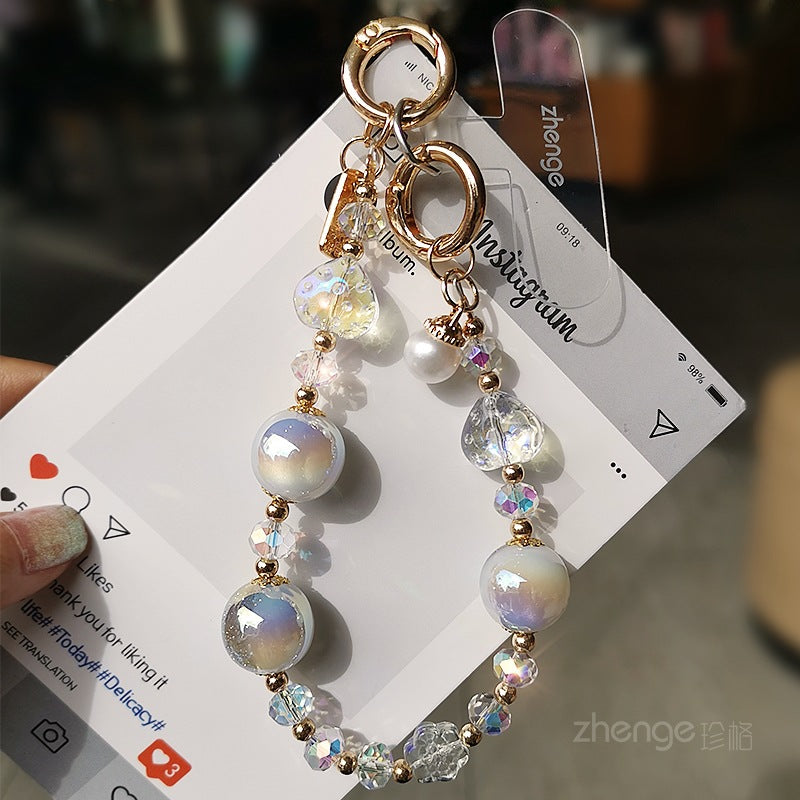 New Bling Crystal Charm Keychain Phone Lanyard