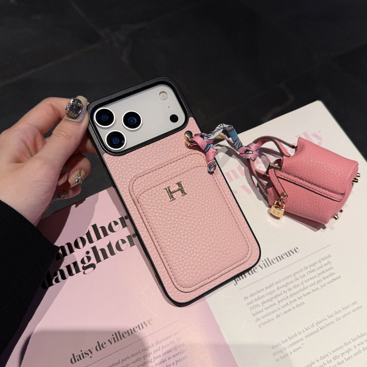 New Card Holder Leather Phone Case with Earphone Case for iPhone 17 Pro Max
