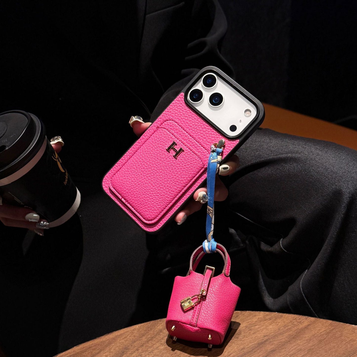 New Card Holder Leather Phone Case with Earphone Case for iPhone 17 Pro Max